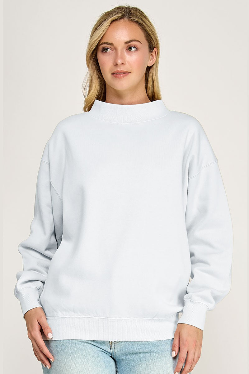 Essentials White mock neck sweatshirt