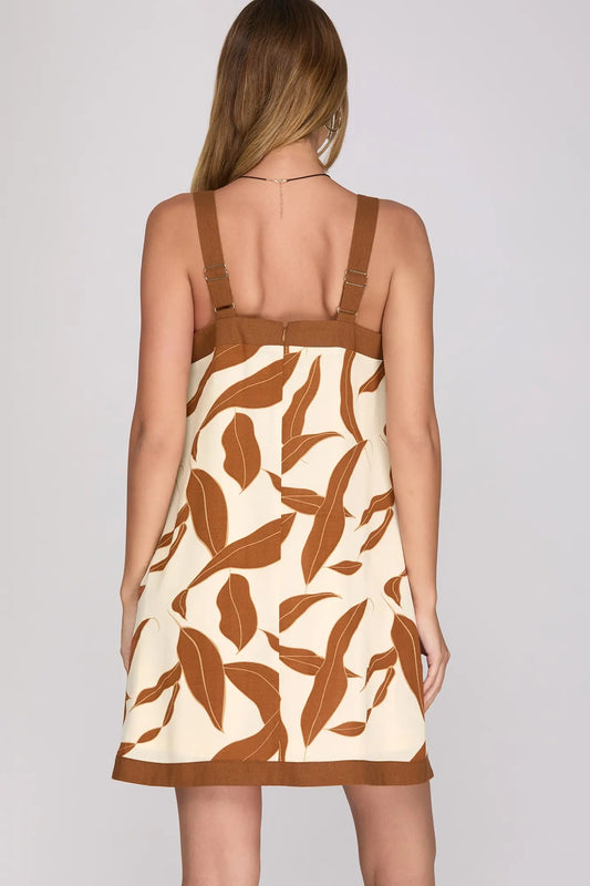 Brown Floral dress