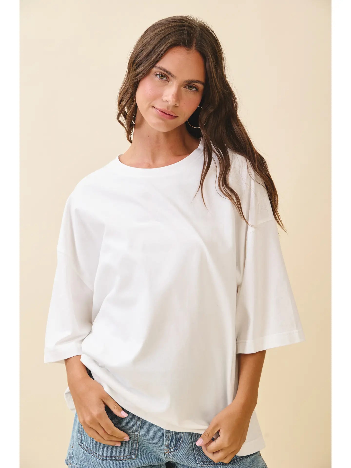 Oversized Everyday Cotton Tee- White