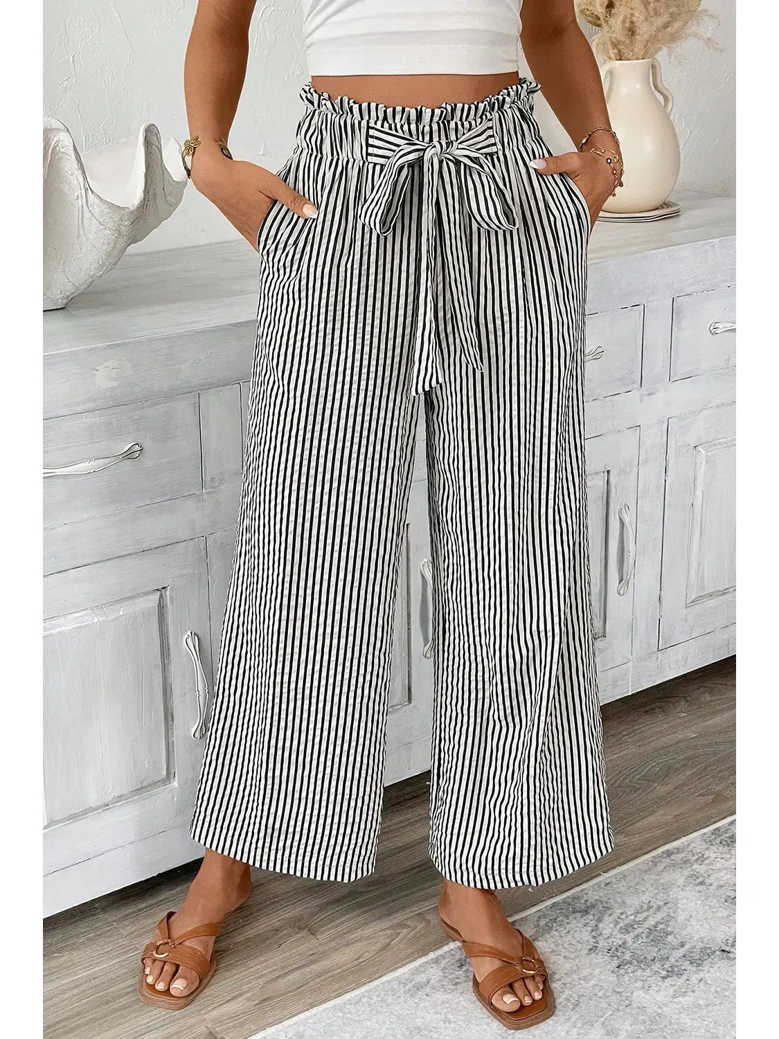 Loose Stripe Casual Pants