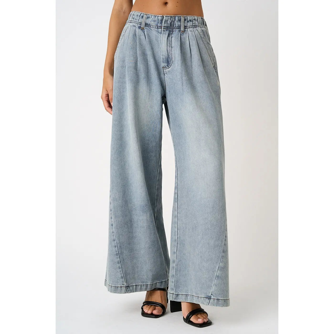 Pleated Wide Leg Pants