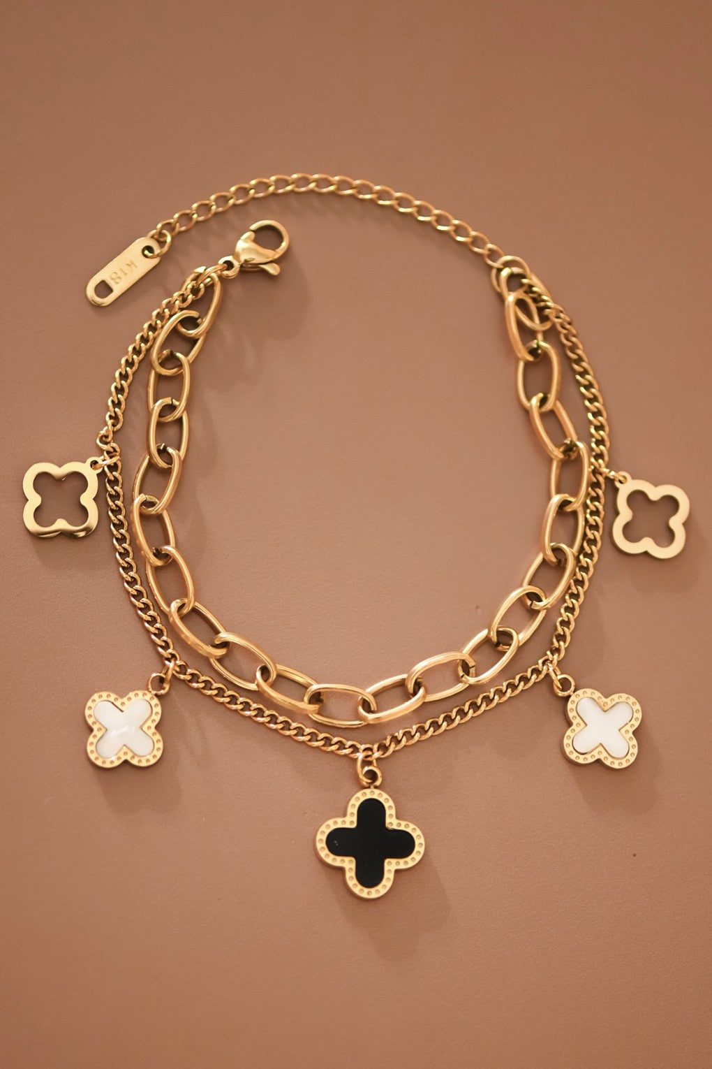 18k Gold Plated Waterproof Stainless Steel Chain Bracelet