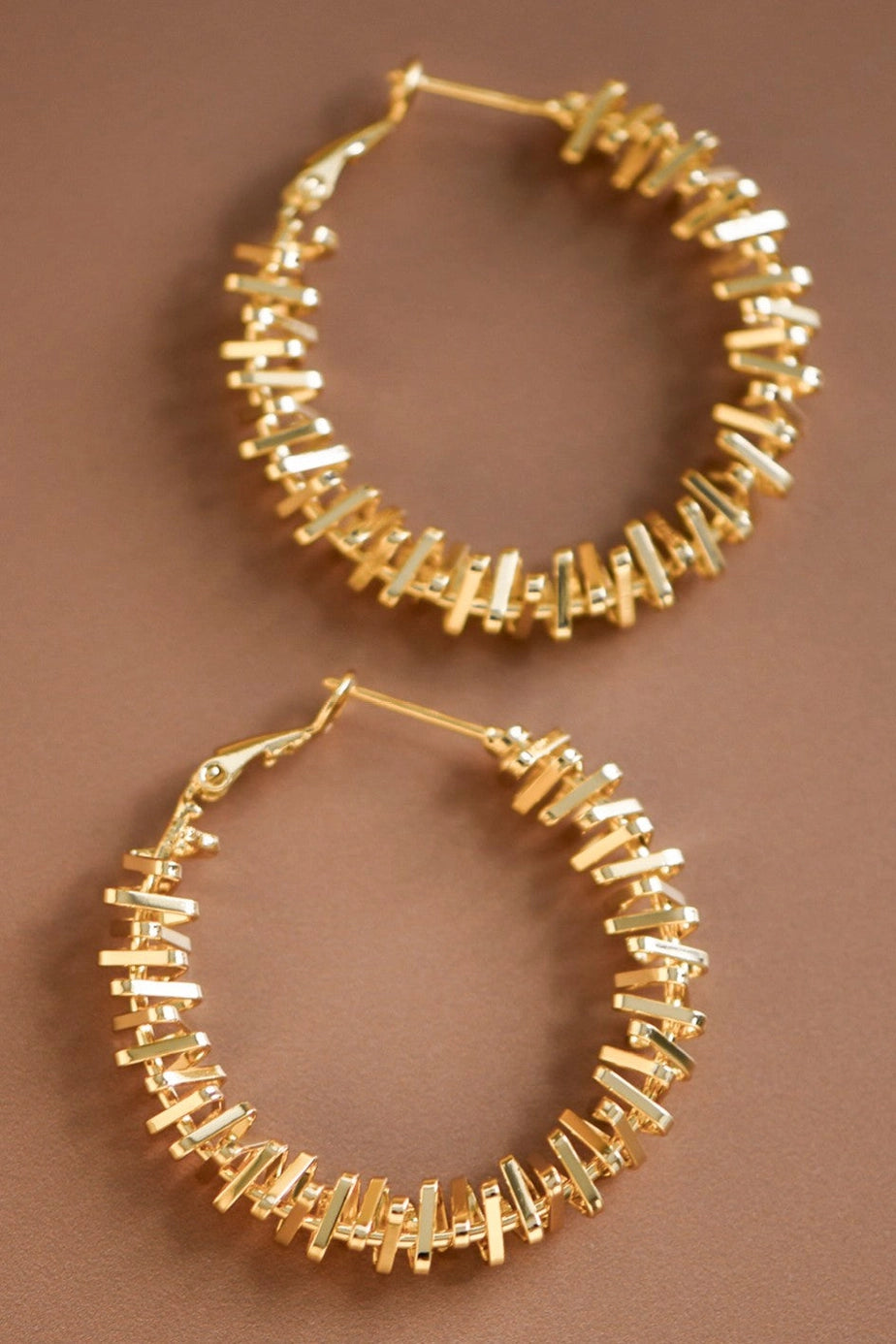 18K Gold Pvd Plated Waterproof Stainless Steel Hoop Earrings