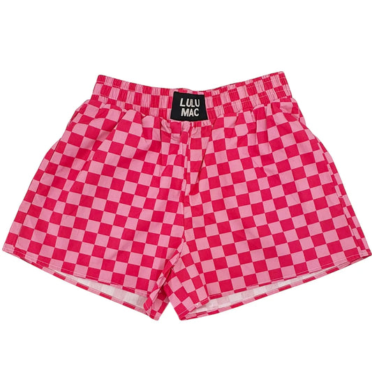 Lulu Mac Pink Checkered shorts