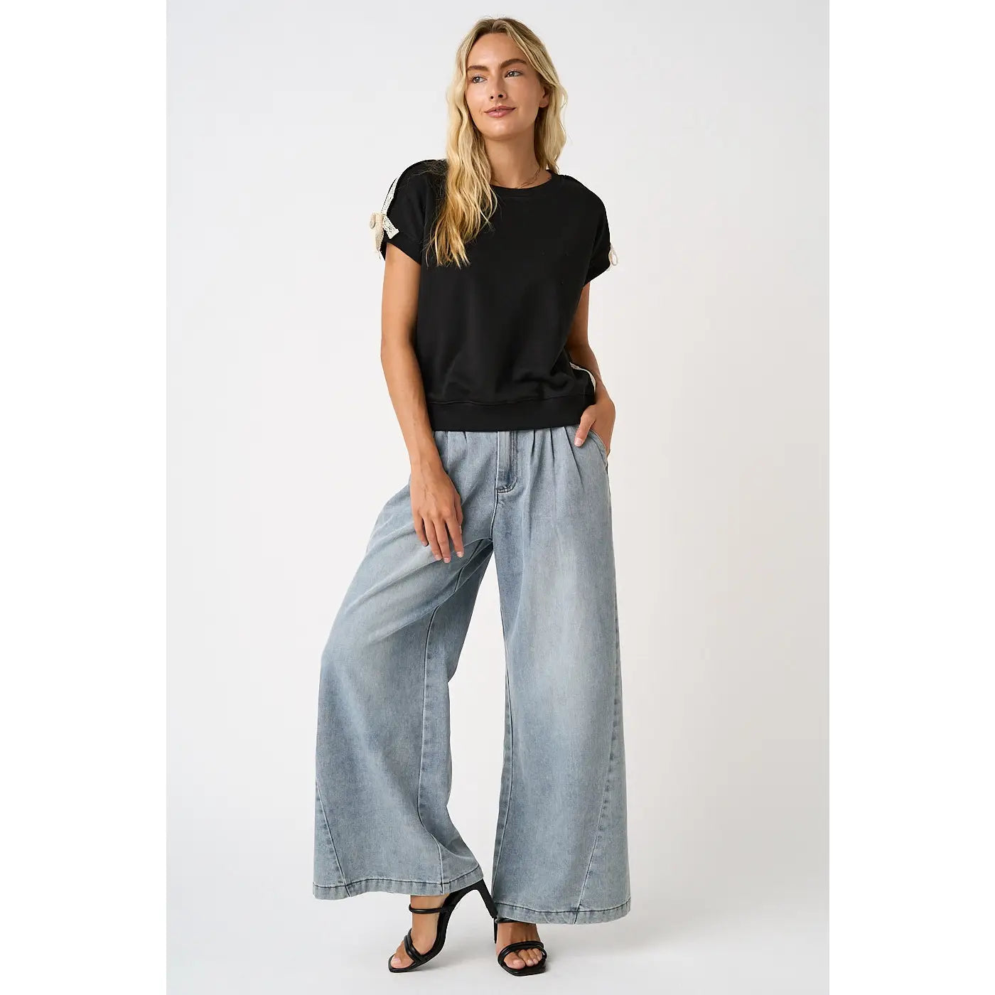 Pleated Wide Leg Pants