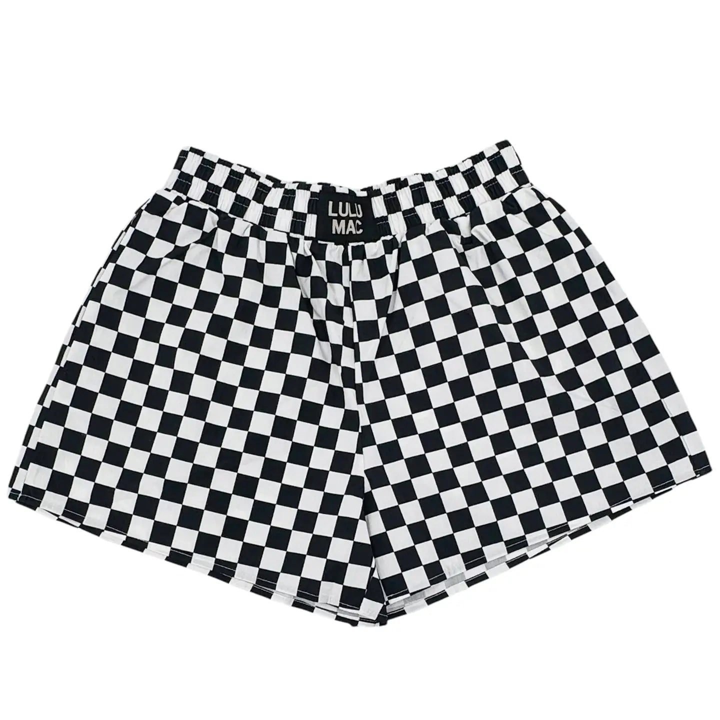 Lulu Mac Black Checkered Shorts